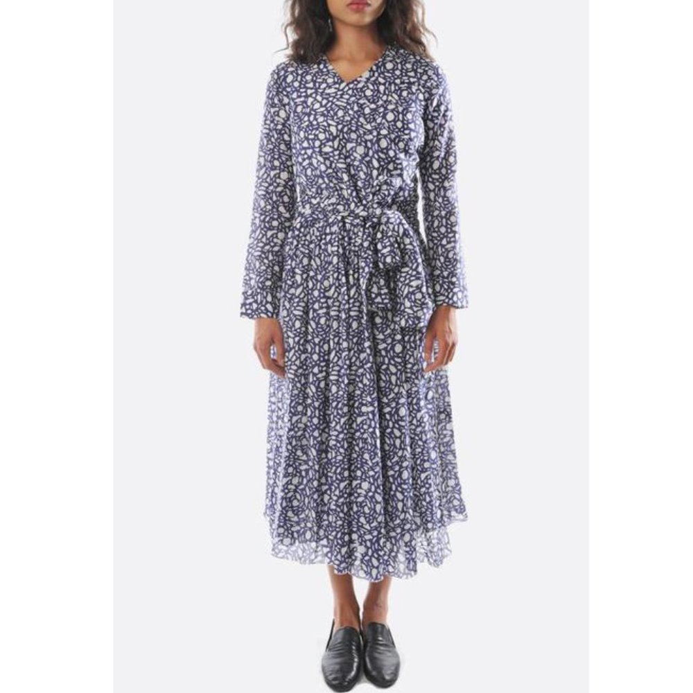 COMMES DE GARCON x SARA LANZI muslin wrap dress NWT